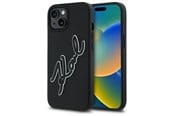Puhelin - Kannet ja kotelot - Karl Lagerfeld 3D Rubber Signature iPhone 15 Case - Black - 3666339257545