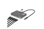 Telakointiasemat - StarTech.com QUAD-USB-DP-ADAPT USB-C to Quad-Monitor Workstation Adapter 4K 60Hz DisplayPort 140W PD Passthrough for Laptop Charging - QUAD-USB-DP-ADAPT