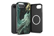Puhelin - Kannet ja kotelot - Tech-Protect Lamano MagSafe Case for iPhone 16e / 17e - Black & Green - 5906302392650