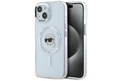 Puhelin - Kannet ja kotelot - Karl Lagerfeld IML Metal Karl Head MagSafe Case for iPhone 15 White - 3666339284046