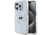 Puhelin - Kannet ja kotelot - Karl Lagerfeld IML Metal Karl Head MagSafe Case for iPhone 15 Pro Max White - 3666339284077
