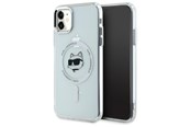 Puhelin - Kannet ja kotelot - Karl Lagerfeld IML Metal Choupette Head MagSafe iPhone 11 Case - White - 3666339284084