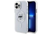 Puhelin - Kannet ja kotelot - Karl Lagerfeld IML Metal Choupette Head MagSafe iPhone 12 Case - White - 3666339284091
