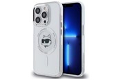 Puhelin - Kannet ja kotelot - Karl Lagerfeld IML Metal Choupette Head MagSafe iPhone 13 Case - White - 3666339284121