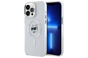 Puhelin - Kannet ja kotelot - Karl Lagerfeld IML Metal Choupette Head MagSafe Case for iPhone 14 Pro Max - White - 3666339284176