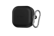 Puhelin - Kannet ja kotelot - Tech-Protect Silicone Hook Case for Samsung Galaxy Buds 4 / 4 Pro - Black - 5906302392865