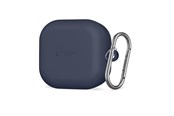 Puhelin - Kannet ja kotelot - Tech-Protect Silicone Hook Case for Samsung Galaxy Buds 4 / 4 Pro - Navy Blue - 5906302392889