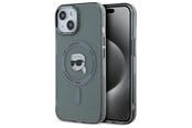 Puhelin - Kannet ja kotelot - Karl Lagerfeld KLHMP15SHLSKIK iPhone 15 6.1" black/black hardcase IML Metal Karl Head MagSafe - 3666339284466
