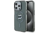 Puhelin - Kannet ja kotelot - Karl Lagerfeld KLHMP15LHLSCHK iPhone 15 Pro 6.1" black/black hardcase IML Metal Choupette Head MagSafe - 3666339284626