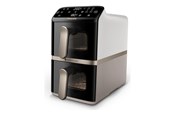 Muut pienet keittiökoneet - Philips 4000 Series NA462 - double hot air fryer - silk beige/white - NA462/80
