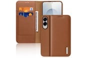 Puhelin - Kannet ja kotelot - Dux Ducis Hivo Case for Samsung Galaxy S25 Edge with Flip and RFID Protection - Brown - 6971824157857