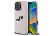 Puhelin - Kannet ja kotelot - Karl Lagerfeld Silicone Nauble Heads Print MagSafe Case for iPhone 16 Pro - Pink - 3666339319588