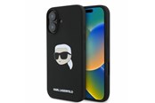 Puhelin - Kannet ja kotelot - Karl Lagerfeld Silicone Karl Head Print MagSafe iPhone 16 Case - Black - 3666339319649