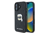 Puhelin - Kannet ja kotelot - Karl Lagerfeld Monogram Karl Head Pin iPhone 16 Case - Black - 3666339329549