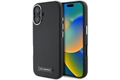 Puhelin - Kannet ja kotelot - Karl Lagerfeld FW Metal Plate MagSafe iPhone 16 Plus Case - Black - 3666339318895