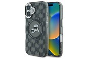 Puhelin - Kannet ja kotelot - Karl Lagerfeld IML Monogram Karl & Choupette Head MagSafe iPhone 16 Case - Black - 3666339318369