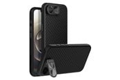 Puhelin - Kannet ja kotelot - Nillkin CarboProp Magnetic Case with Camera Cover and Stand for iPhone 16e / 17e - Black - 6902048297111