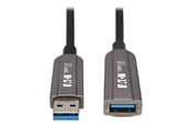 USB kaapelit - Tripp Lite Eaton Series USB-A 3.2 Gen 1 CL3-Rated Fiber Active Optical Cable (AOC) - Extension/Repeater A/A M/F Black 10 m - U330F-10M-G1