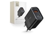 Puhelin - Adapterit & Laturit - Tech-Protect C30W Mains Charger USB-C PD 30W / USB-A QC 3.0 - Black - 9589046926808
