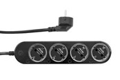 Smart Home - Älykoti - Shelly Power Strip Gen4 Black - WiFi- ja Zigbee-älypistorasia - Shelly_PS4_Gen4_s