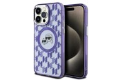 Puhelin - Kannet ja kotelot - Karl Lagerfeld IML Monogram Karl & Choupette Head MagSafe iPhone 15 Pro Case - Purple - 3666339285180