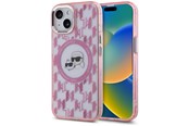 Puhelin - Kannet ja kotelot - Karl Lagerfeld IML Monogram Karl & Choupette Head MagSafe iPhone 15 Case - Pink - 3666339285029