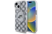 Puhelin - Kannet ja kotelot - Karl Lagerfeld IML Monogram Karl & Choupette Head MagSafe iPhone 15 Case - Clear - 3666339285302