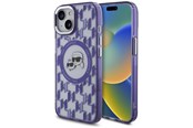Puhelin - Kannet ja kotelot - Karl Lagerfeld IML Monogram Karl & Choupette Head MagSafe iPhone 15 Case - Purple - 3666339285166