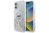 Puhelin - Kannet ja kotelot - Karl Lagerfeld Liquid Glitter Karl Head Magsafe Case for iPhone 16 Plus - Clear - 3666339319175