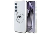 Puhelin - Kannet ja kotelot - Karl Lagerfeld Button Choupette Head Printed Logo MagSafe Samsung Galaxy S25 white - 3666339449896