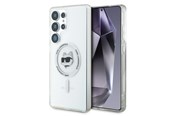 Puhelin - Kannet ja kotelot - Karl Lagerfeld Button Choupette Head Printed Logo MagSafe Samsung Galaxy S25 Ultra white - 3666339449919