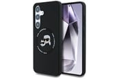 Puhelin - Kannet ja kotelot - Karl Lagerfeld Silicone Double Heads And Circle MagSafe Samsung Galaxy S25 Plus case black - 3666339450168