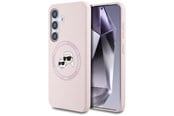 Puhelin - Kannet ja kotelot - Karl Lagerfeld Silicone Double Heads And Circle MagSafe Samsung Galaxy S25 Plus Case Pink - 3666339450212