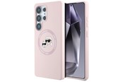 Puhelin - Kannet ja kotelot - Karl Lagerfeld Silicone Double Heads And Circle MagSafe Samsung Galaxy S25 Ultra Case Pink - 3666339450229