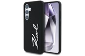 Puhelin - Kannet ja kotelot - Karl Lagerfeld Silicone Metal Signature Logo Samsung Galaxy S25 black - 3666339450076