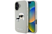 Puhelin - Kannet ja kotelot - Karl Lagerfeld HC 3D Rubber Double Heads iPhone 16 Case - Beige - 3666339402341