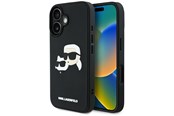 Puhelin - Kannet ja kotelot - Karl Lagerfeld HC 3D Rubber Double Heads iPhone 16 Case - Black - 3666339402167