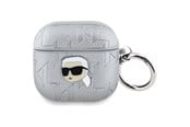 Puhelin - Muut lisävarusteet - Karl Lagerfeld Monogram Karl Head case for AirPods 4 - silver - 3666339452155