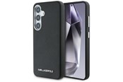 Puhelin - Kannet ja kotelot - Karl Lagerfeld Saffiano Full Wrapped Elongated Metal Logo MagSafe Case for Samsung Galaxy S25 - Black - 3666339450236