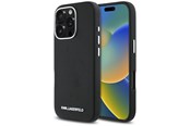 Puhelin - Kannet ja kotelot - Karl Lagerfeld Saffiano Full Wrapped Elongated Metal Logo MagSafe iPhone 16 Pro Case - Black - 3666339359461