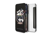 Puhelin - Kannet ja kotelot - Karl Lagerfeld Signature Glitter iPhone X/Xs Case - Black - 3700740413623
