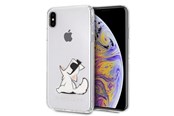 Puhelin - Kannet ja kotelot - Karl Lagerfeld Choupette Fun iPhone Xs Max Case - Transparent - 3700740436004