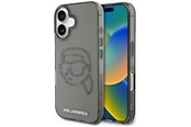 Puhelin - Kannet ja kotelot - Karl Lagerfeld IML Rhinestones Karl Head Case for iPhone 16 Black - 3666339358082