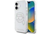Puhelin - Kannet ja kotelot - Karl Lagerfeld IML Rhinestones Karl Head Case for iPhone 16 Clear - 3666339358563