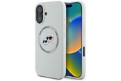 Puhelin - Kannet ja kotelot - Karl Lagerfeld Silicone Double Heads And Circle MagSafe case for iPhone 16 beige - 3666339343415