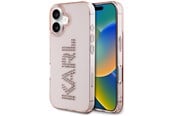 Puhelin - Kannet ja kotelot - Karl Lagerfeld IML Rhinestones Logo iPhone 16 Case - Pink - 3666339356828