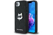 Puhelin - Kannet ja kotelot - Karl Lagerfeld Monogram Choupette Head Pin iPhone 16e Case - Black - 3666339454159