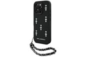 Puhelin - Kannet ja kotelot - Karl Lagerfeld Saffiano Crystals w/Chain iPhone 16 Pro Case - Black - 3666339357740