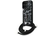 Puhelin - Kannet ja kotelot - Karl Lagerfeld Crossbody Grained Pattern & Logo Case for iPhone 16 - Black - 3666339467982