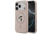 Puhelin - Kannet ja kotelot - Karl Lagerfeld Silicone Karl&Choupette Ring MagSafe Case for iPhone 17 Pro - Pink - 3666339549435